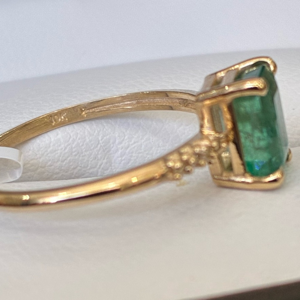 10k Gold Ring real Emerald - Picture 4 of 16